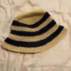 H&M Black and Tan Striped Hat